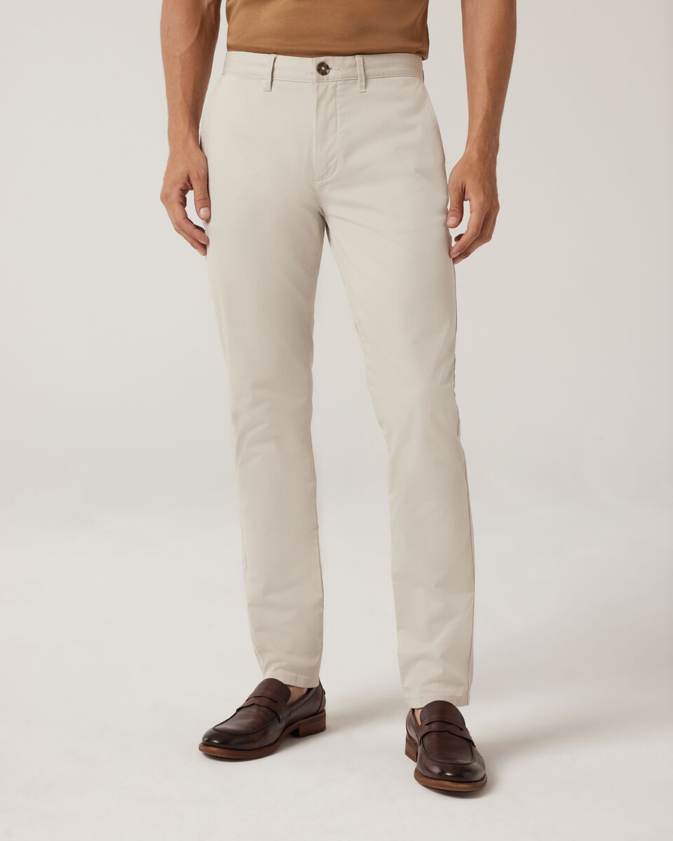 Slim Stretch Cotton Chino, Bone, hi-res